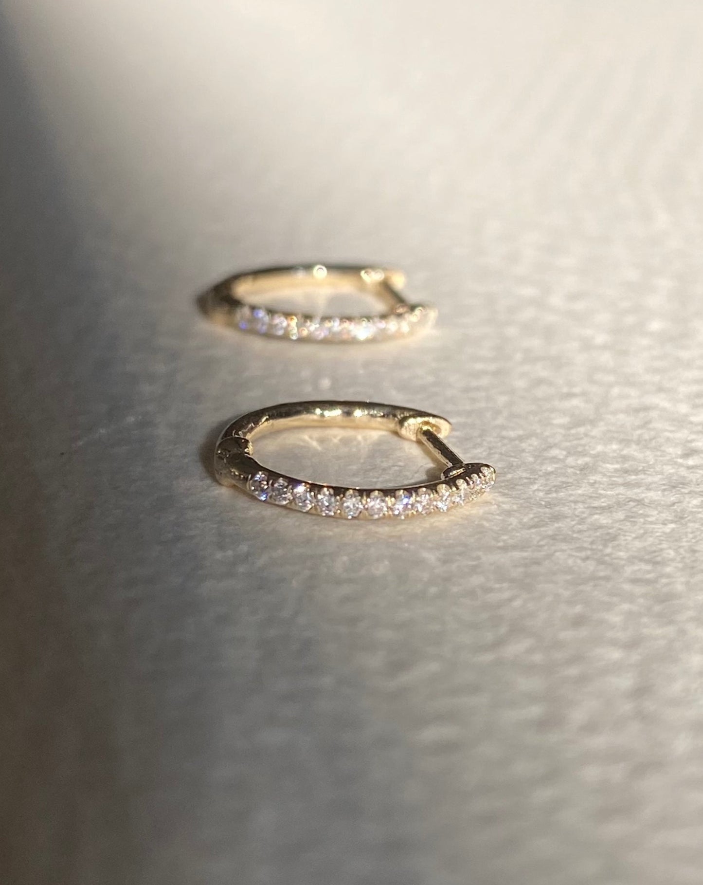 Diamond Huggie Hoop