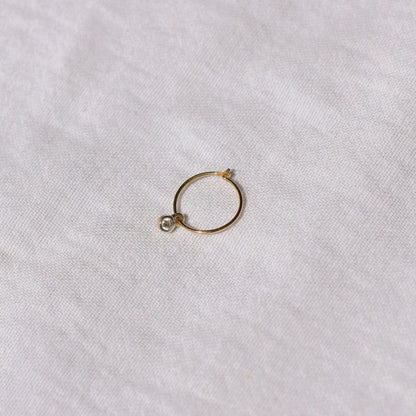 Tiny Diamond Hoop