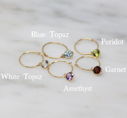 Aros con gemas de 14 quilates
