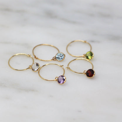 Aros con gemas de 14 quilates